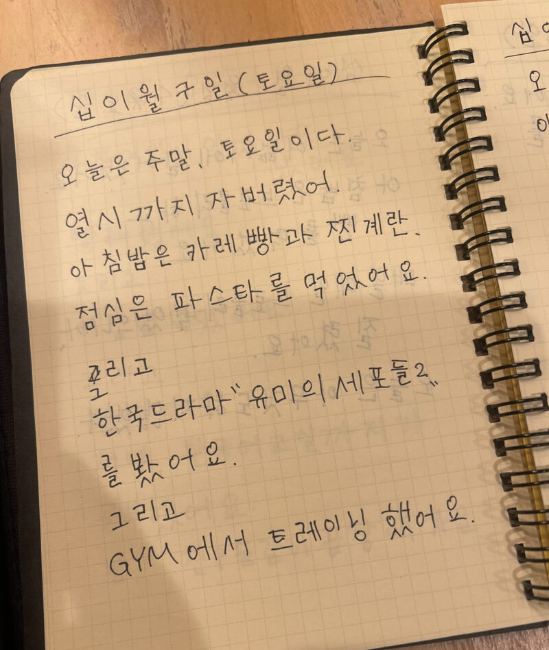 ソジュブラ「韓国語の日記」
